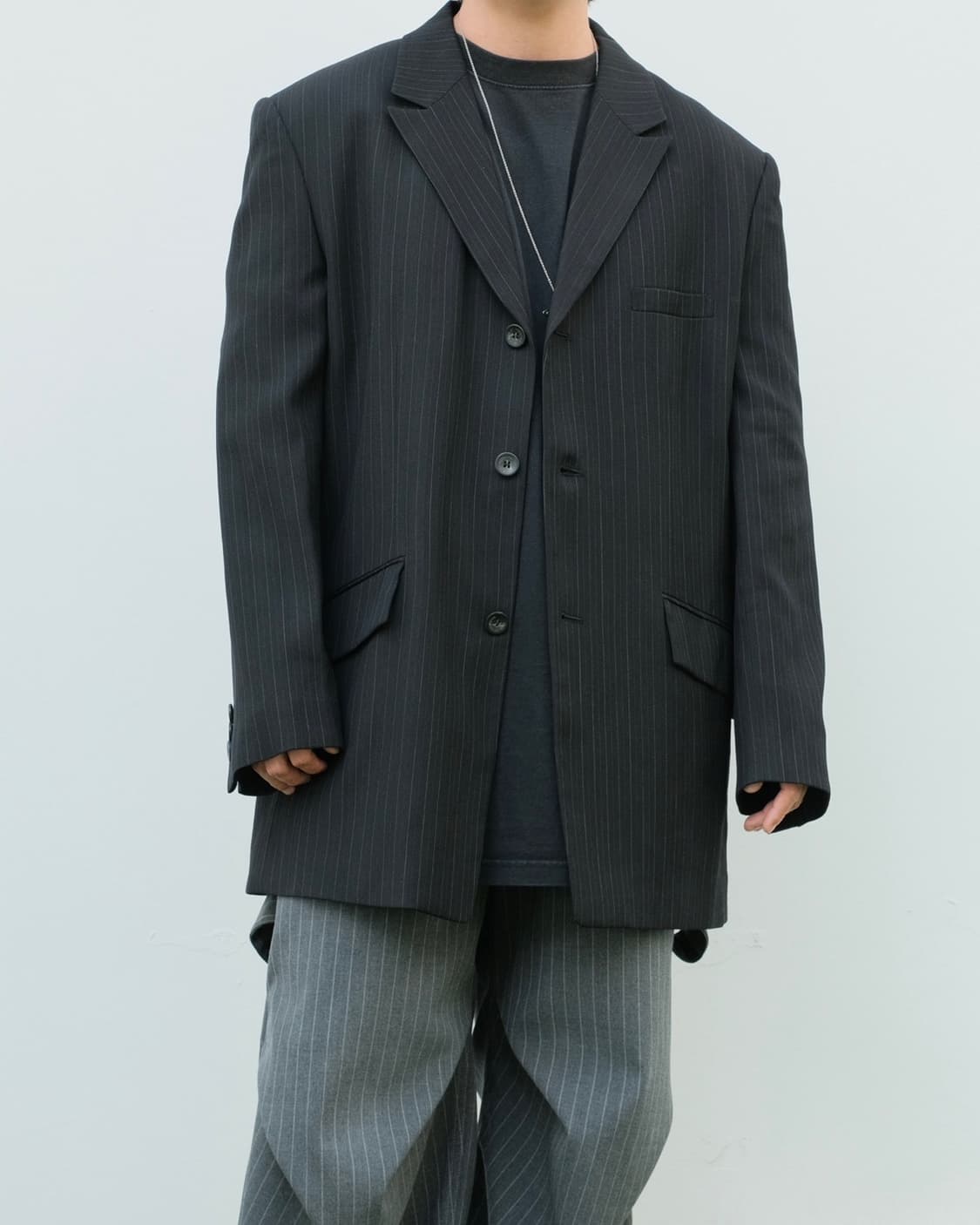 올드 우영미 90s 아카이브 이태리 울 오버 자켓 상품이미지2