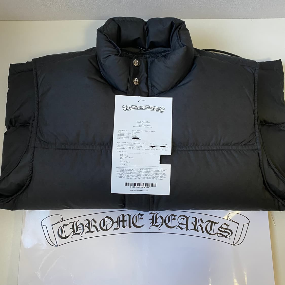 [S] 크롬하츠 스티프 STIFF V2 푸퍼 패딩 베스트 블랙 상품이미지10