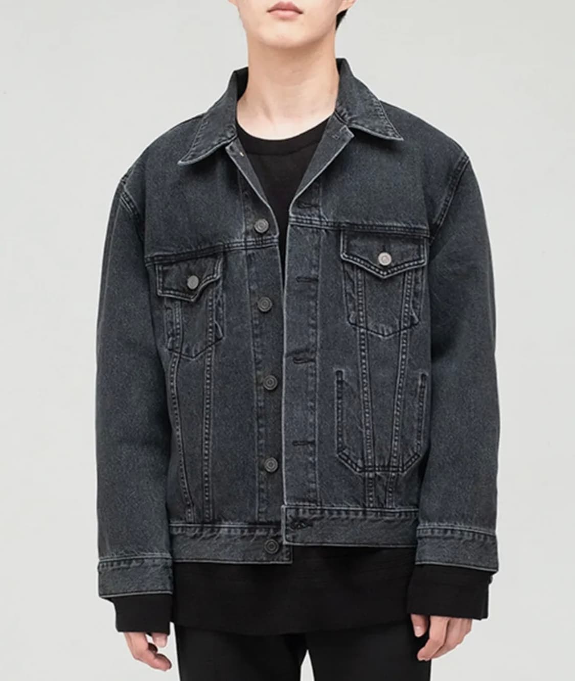 브랜디드 흑청 데님 자켓 상품이미지5