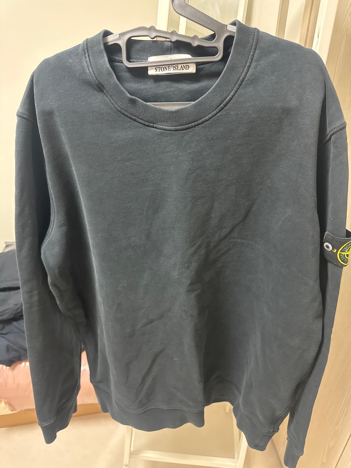 스톤아일랜드 가먼트다잉 맨투맨 블랙 XXL RFID 정품 상품이미지2