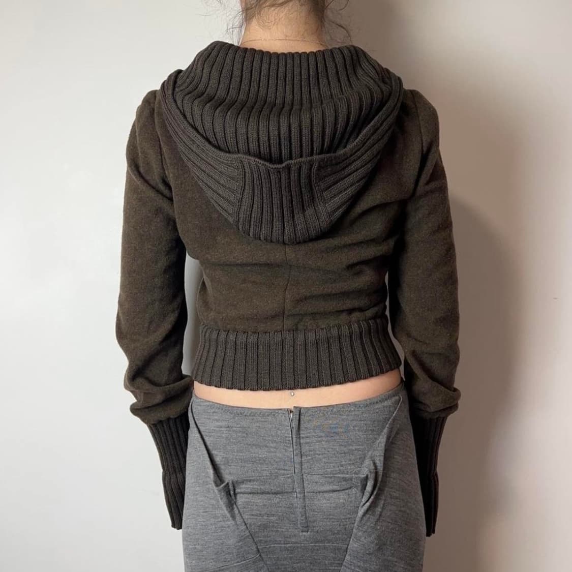 Miu Miu 1999 미우미우 아카이브 리브드 울 후디 상품이미지4