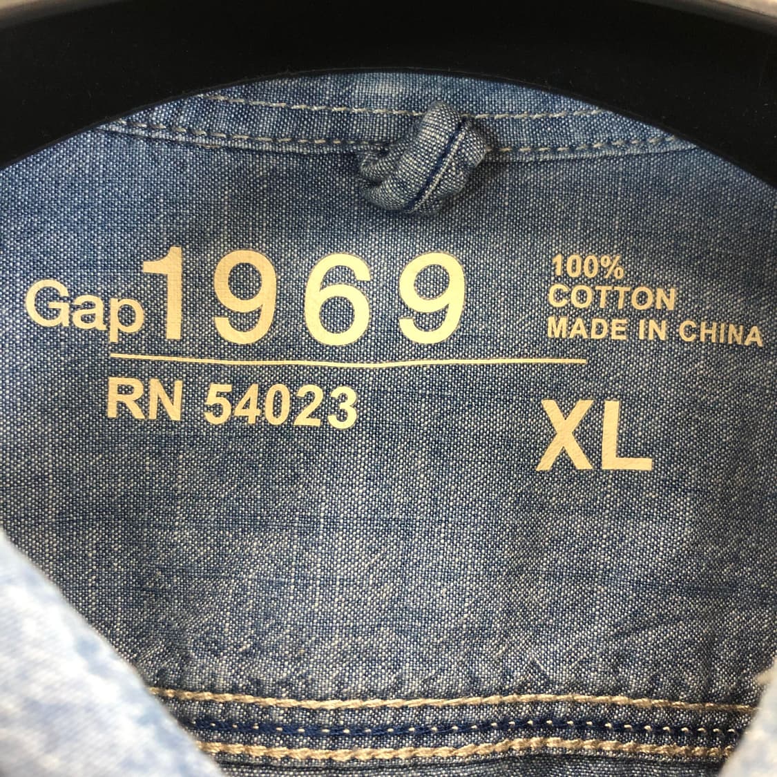 GAP 샴브레이 아이코닉 워크셔츠 XL 상품이미지5