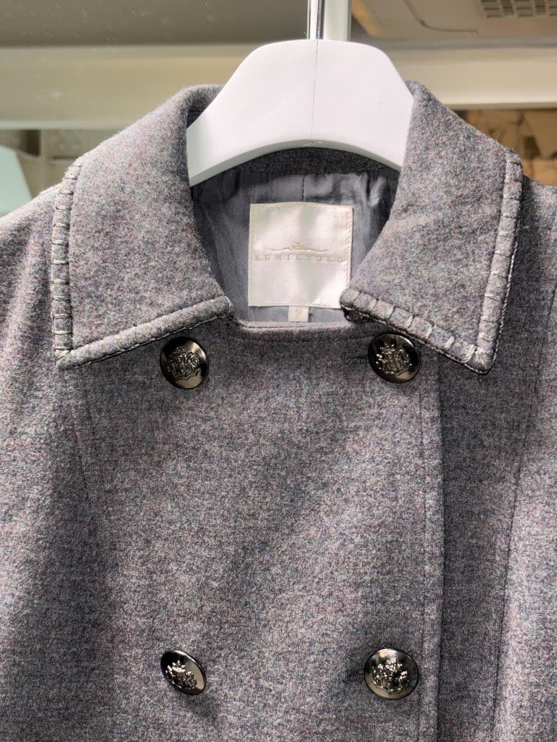 쿠미쿄쿠 울 더블 브레스티드 자켓 상품이미지4