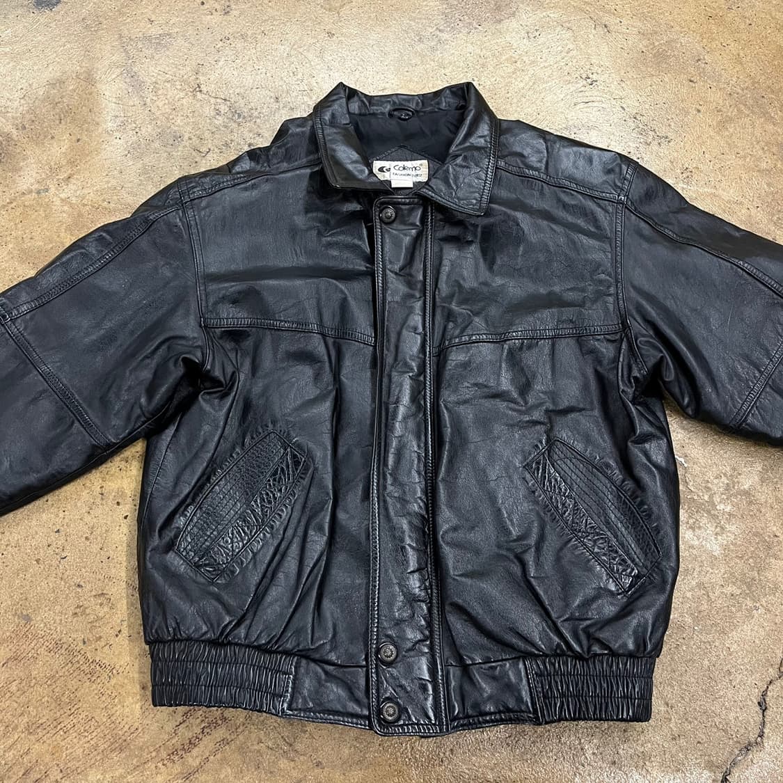 [정품/106-170] 꼬레모 빈티지 소가죽 레더 자켓 b18 상품이미지3