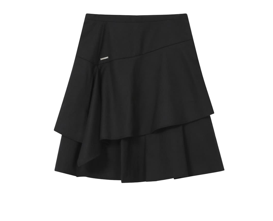 미세키서울 Sei layered midi Skirt black 미디스커트 상품이미지2