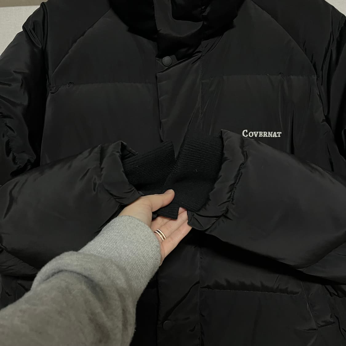 커버낫 블랙 롱패딩 M 상품이미지8