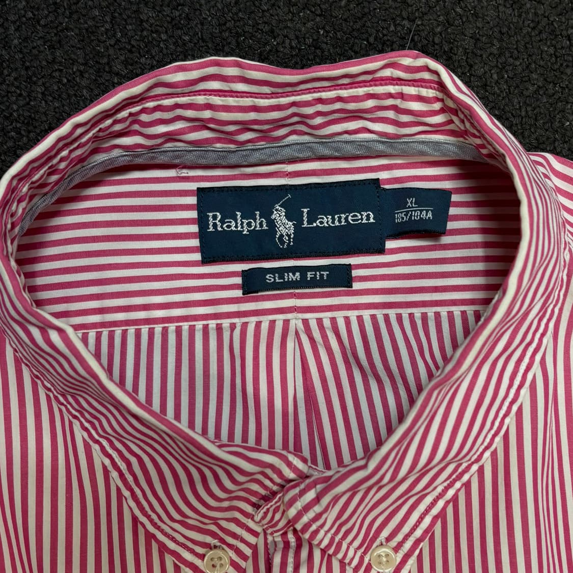 폴로 슬림핏 레드 신형 스트라이프 셔츠 XL 상품이미지3