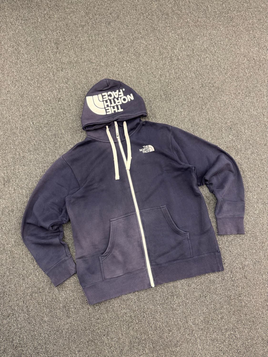 L)노스페이스 빈티지 후드 자수 포인트 네이비 후드집업 상품이미지4