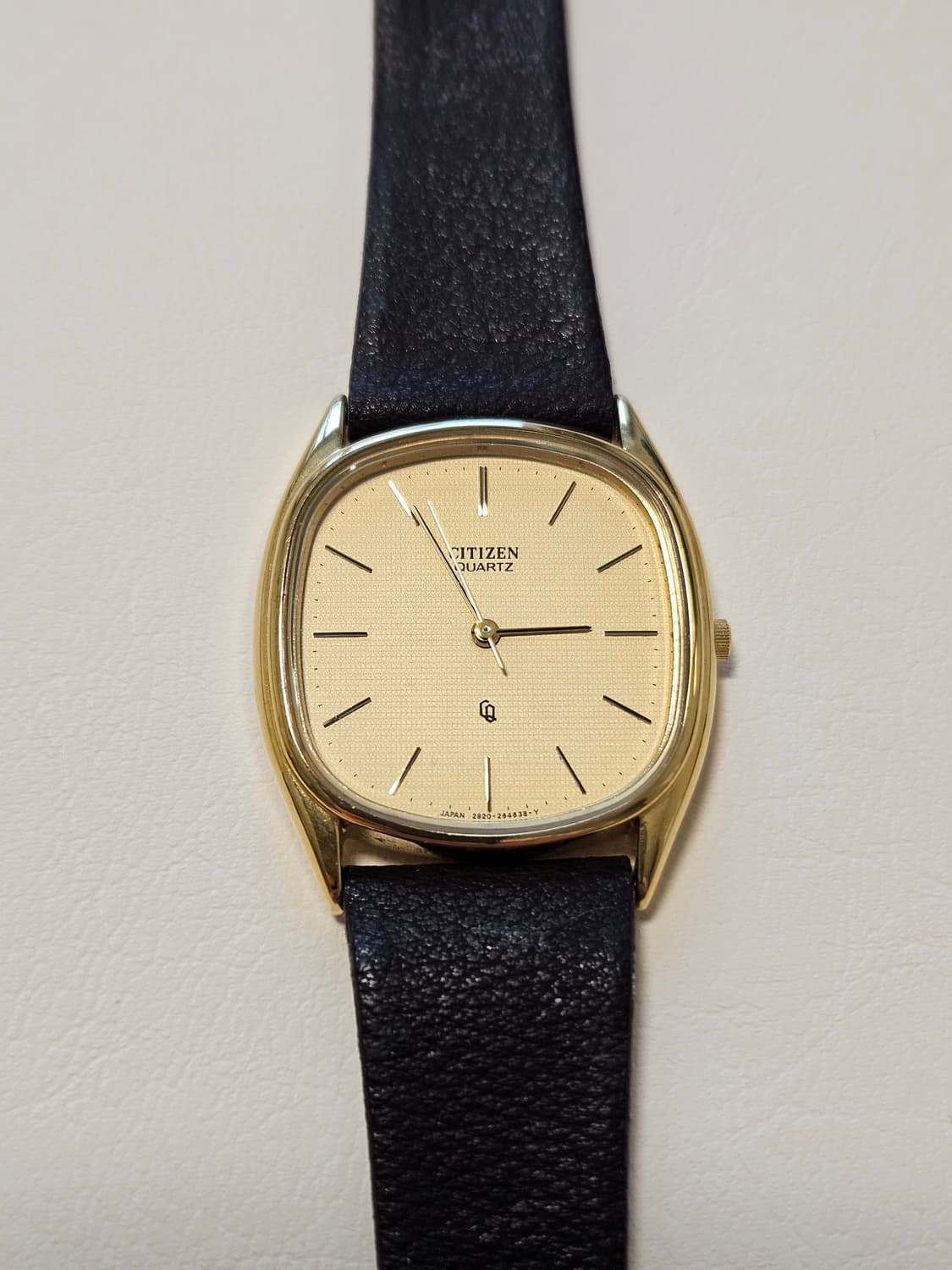 빈티지 시티즌 금장 쿼츠 가죽 시계 상품이미지4