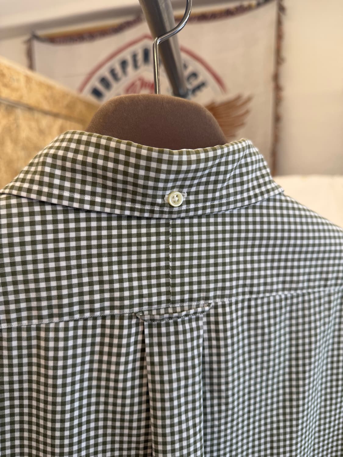 랄프로렌 깅엄체크 셔츠 그린 상품이미지4