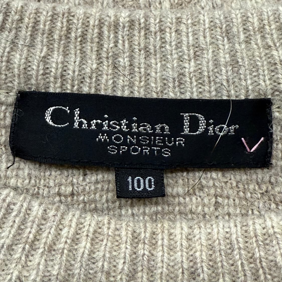 [정품/100] 디올 패턴 니트 스웨터 베이지 b17 상품이미지5