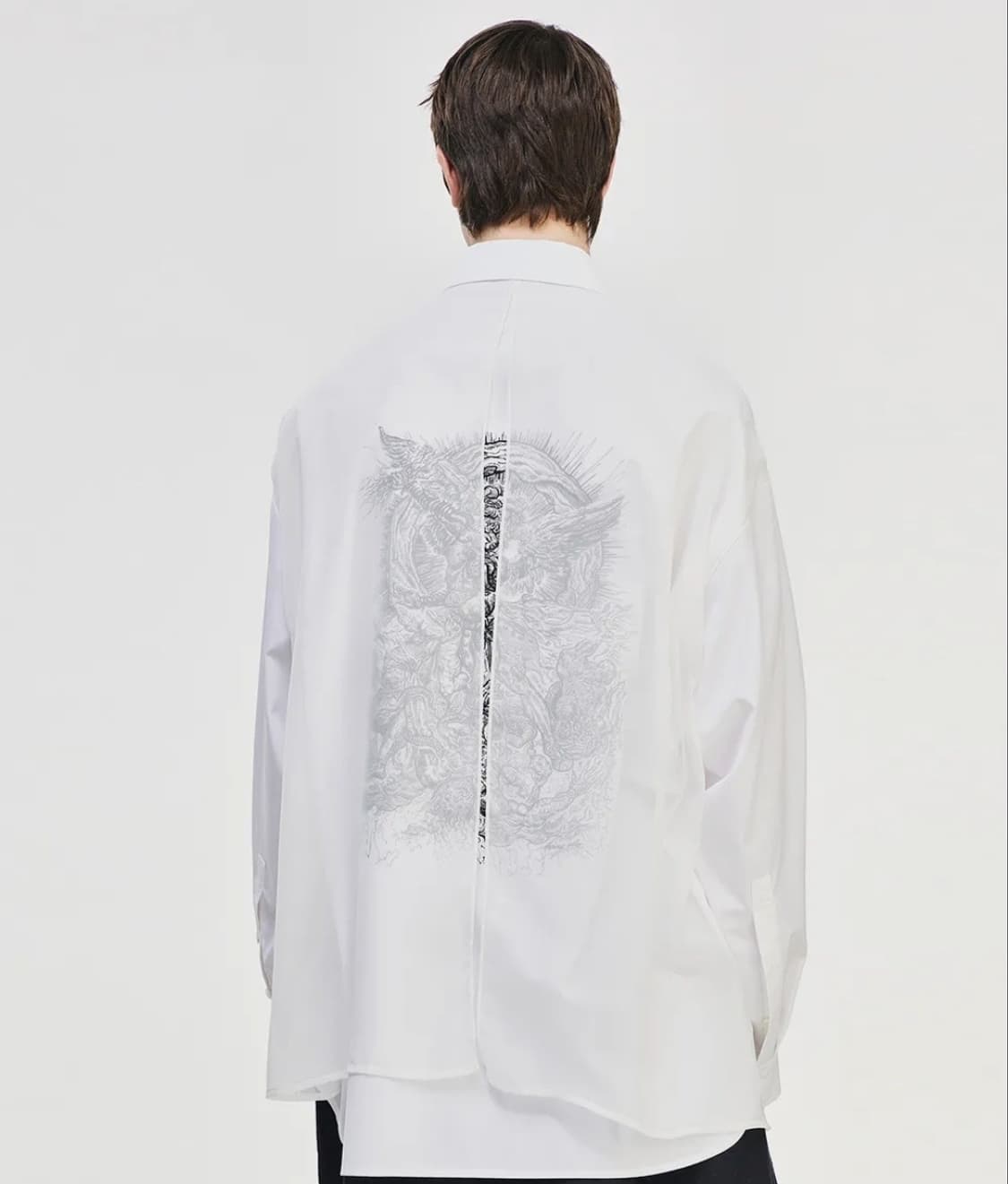 송지오 아크엔젤 베일드 셔츠 화이트 48사이즈 새거 상품이미지1