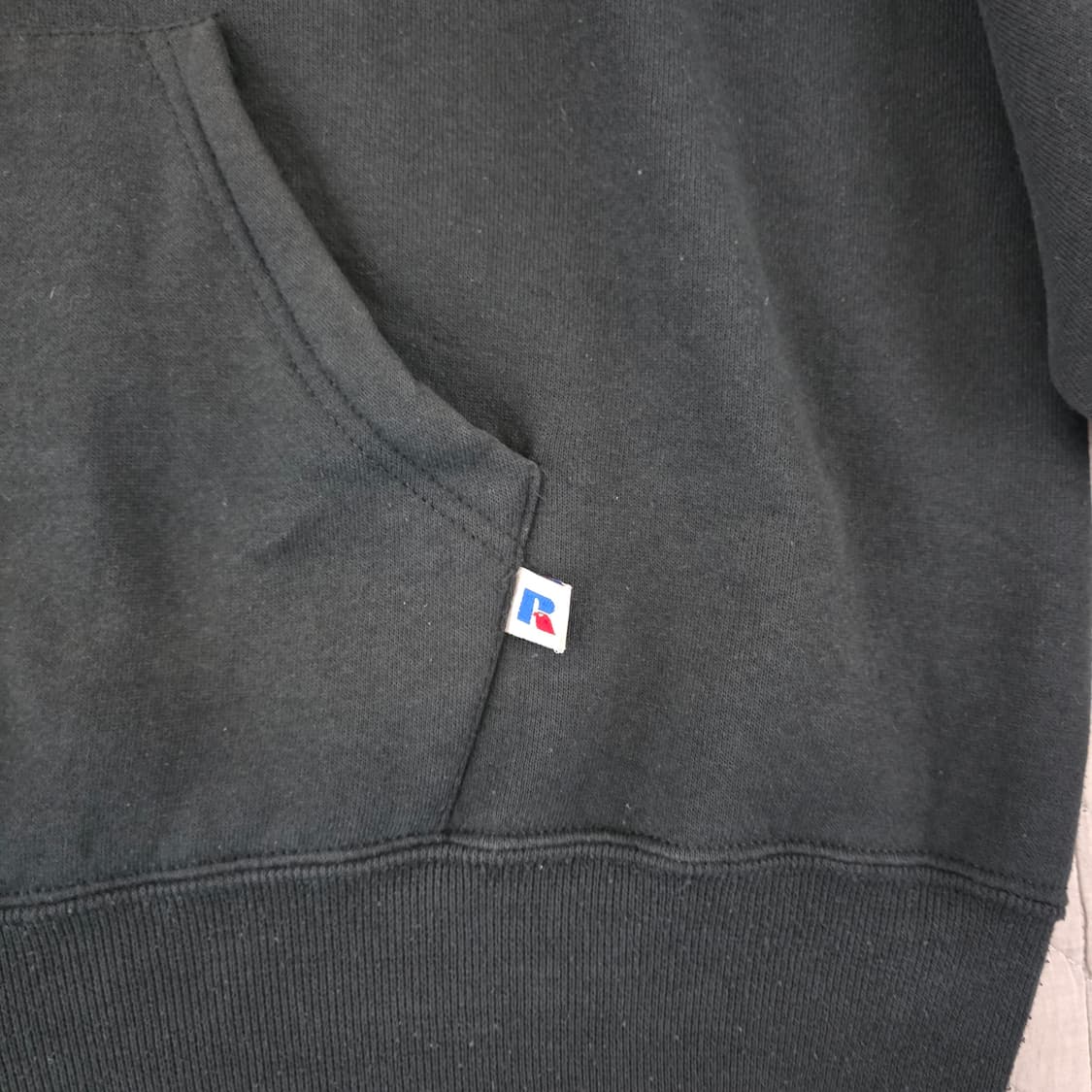 [L] 90s 빈티지 러셀 애슬레틱 후드집업 블랙 ver. 파인페이드 상품이미지3