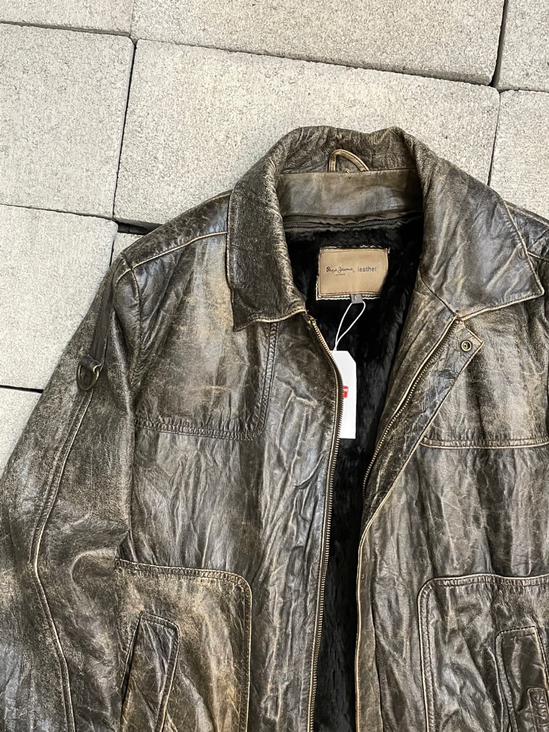 페페 진스 염소 가죽 봄버 자켓  상품이미지2