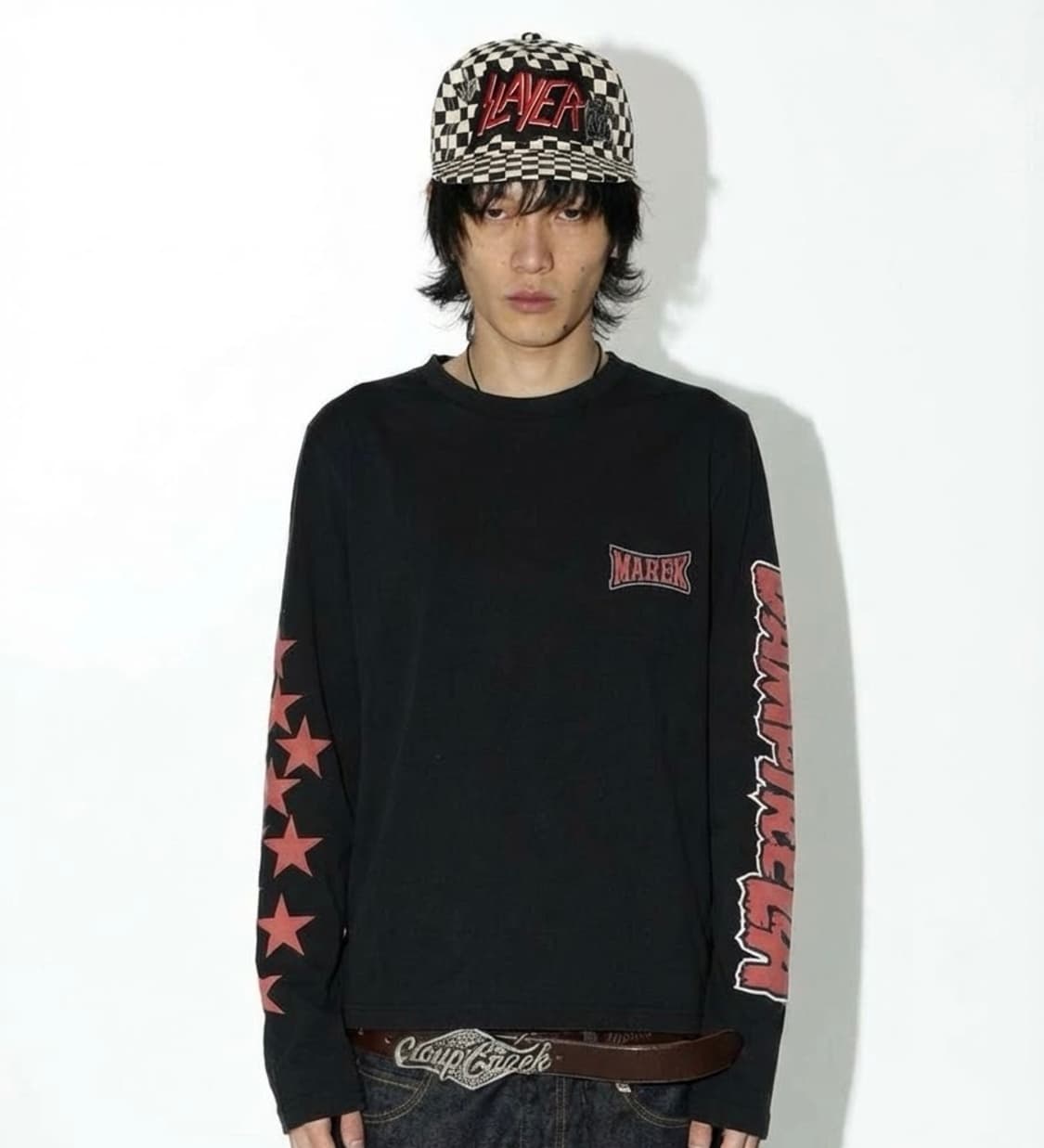 MadeWorn 체커보드 뱃지 페인팅디테일 볼캡 상품이미지1