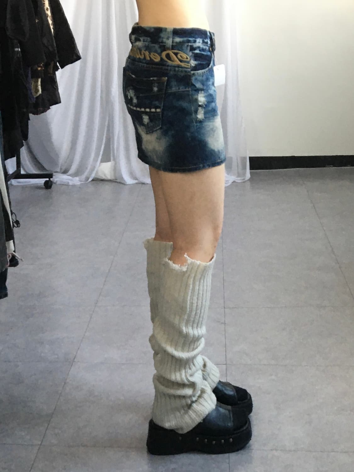 Back point denim skirt 상품이미지6