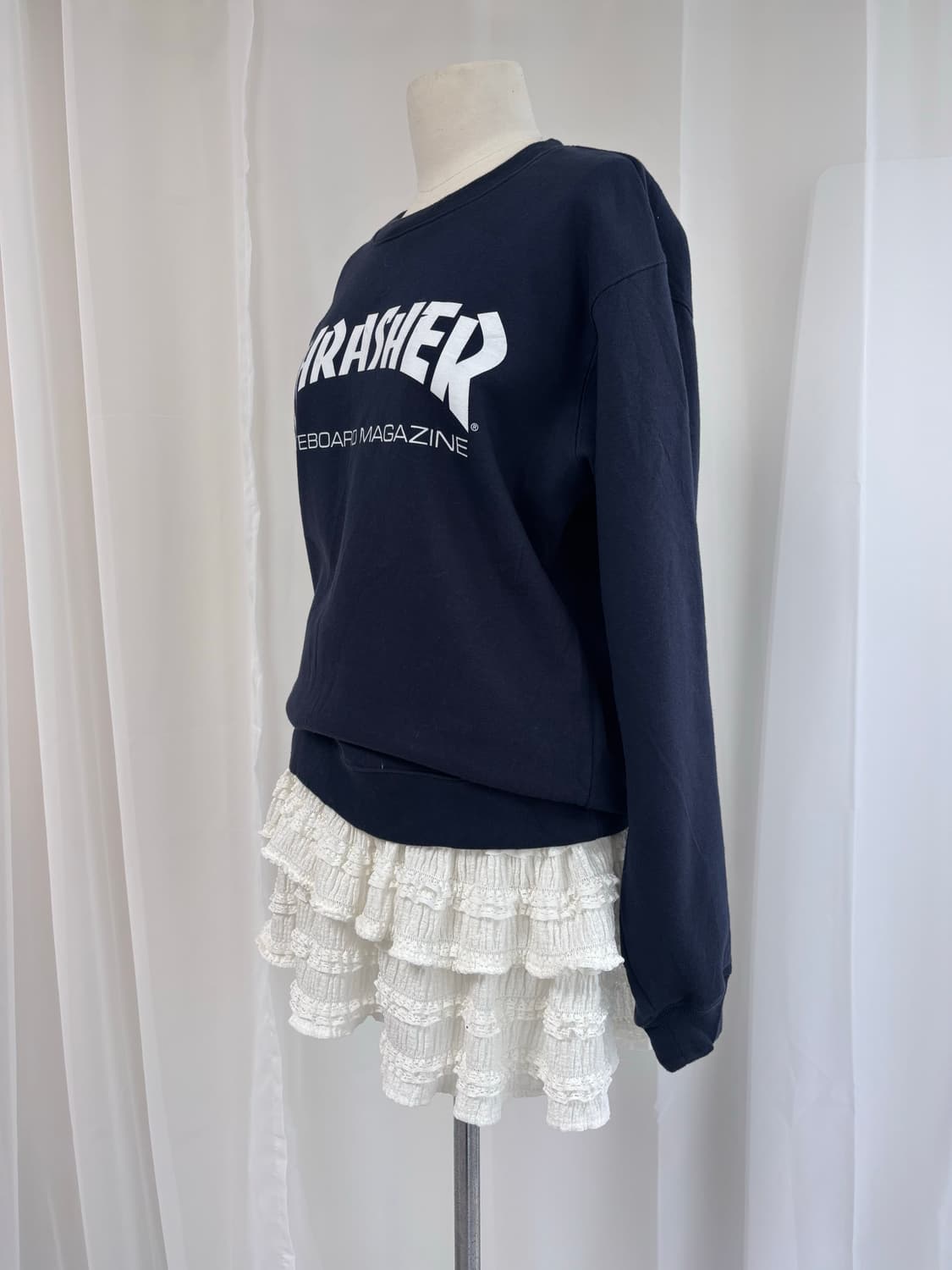 THRASHER 베이직 네이비 기모 맨투맨 상품이미지8