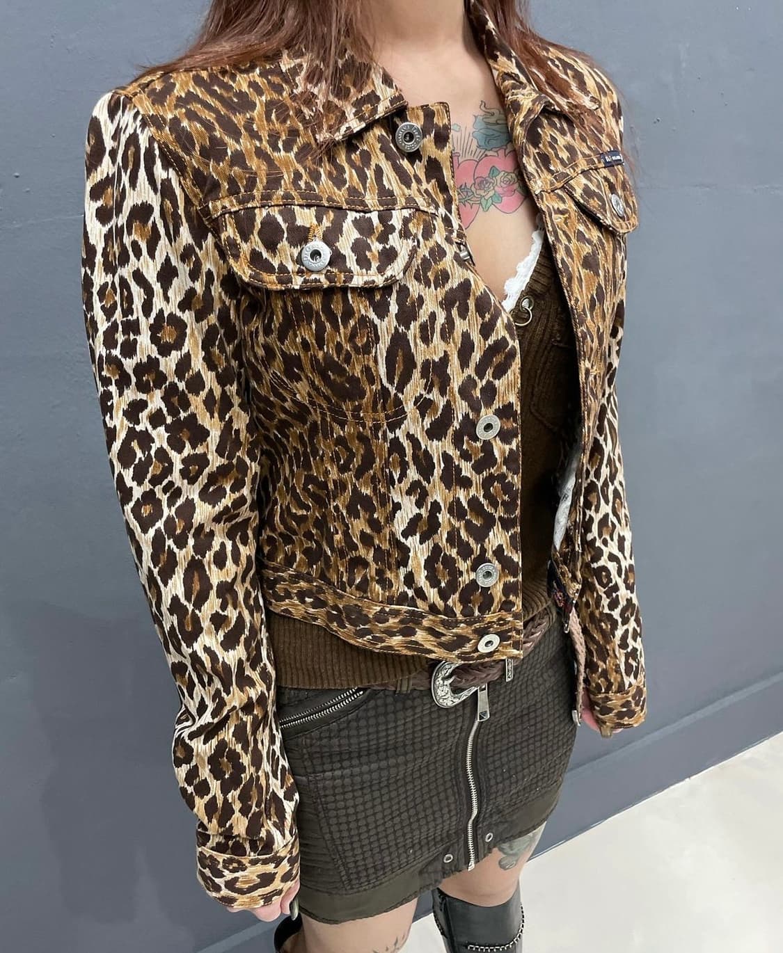 돌체앤가바나 레오파드 트러커 재킷 상품이미지2