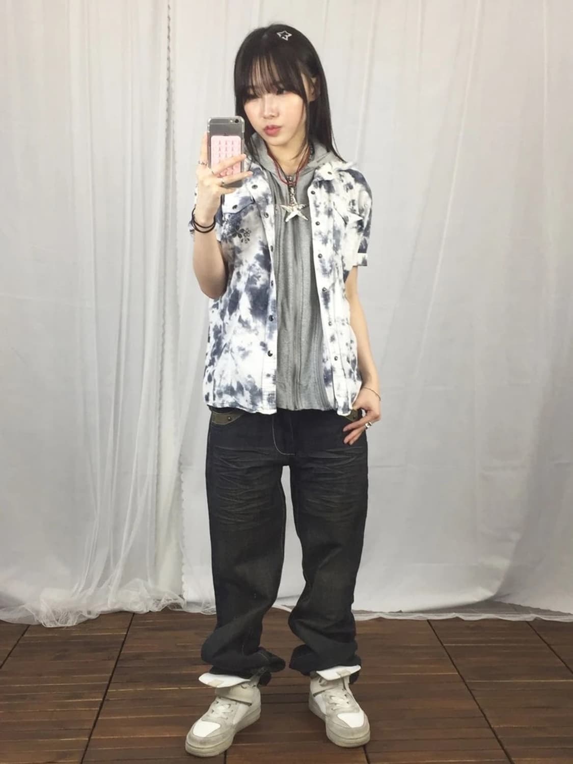 Miyabi Musubi Tie Dye Hooded Shirt 상품이미지2