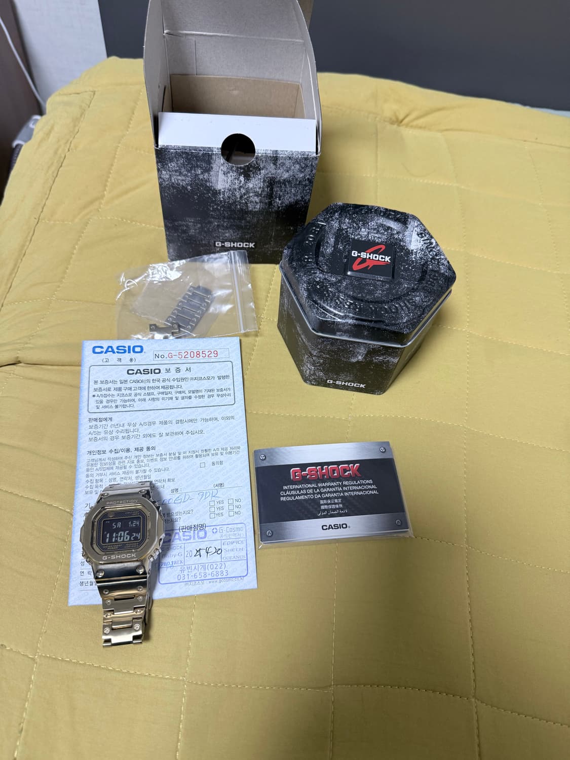 국내매장판) 지샥 b5000gd-9 금장 골드 시계 상품이미지1