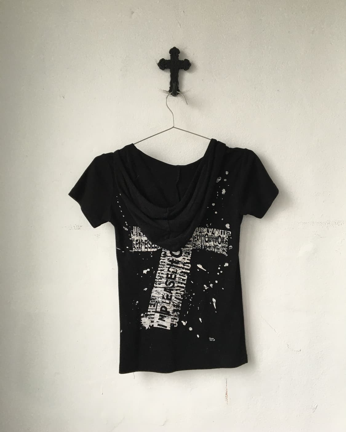 Lettering printing hood t shirt 상품이미지1
