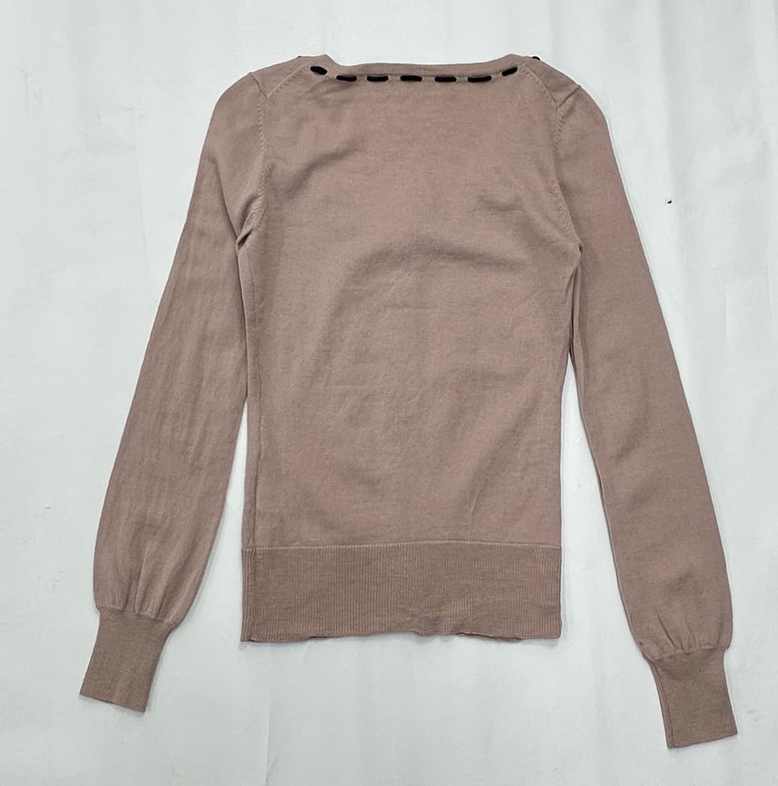 질스튜어스 히메갸루 블랙리본 베이지핑크 여리 슬림핏 러블리 가디건  상품이미지3