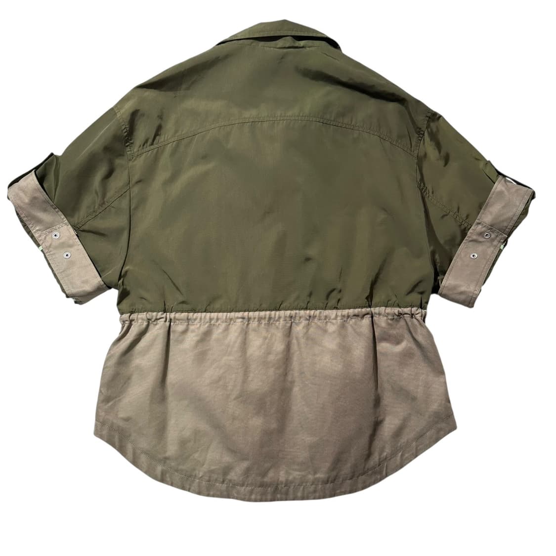 아르마니 익스체인지 투톤 드로스트링 웨이스트 쉬머 반팔 셔츠 자켓 상품이미지4