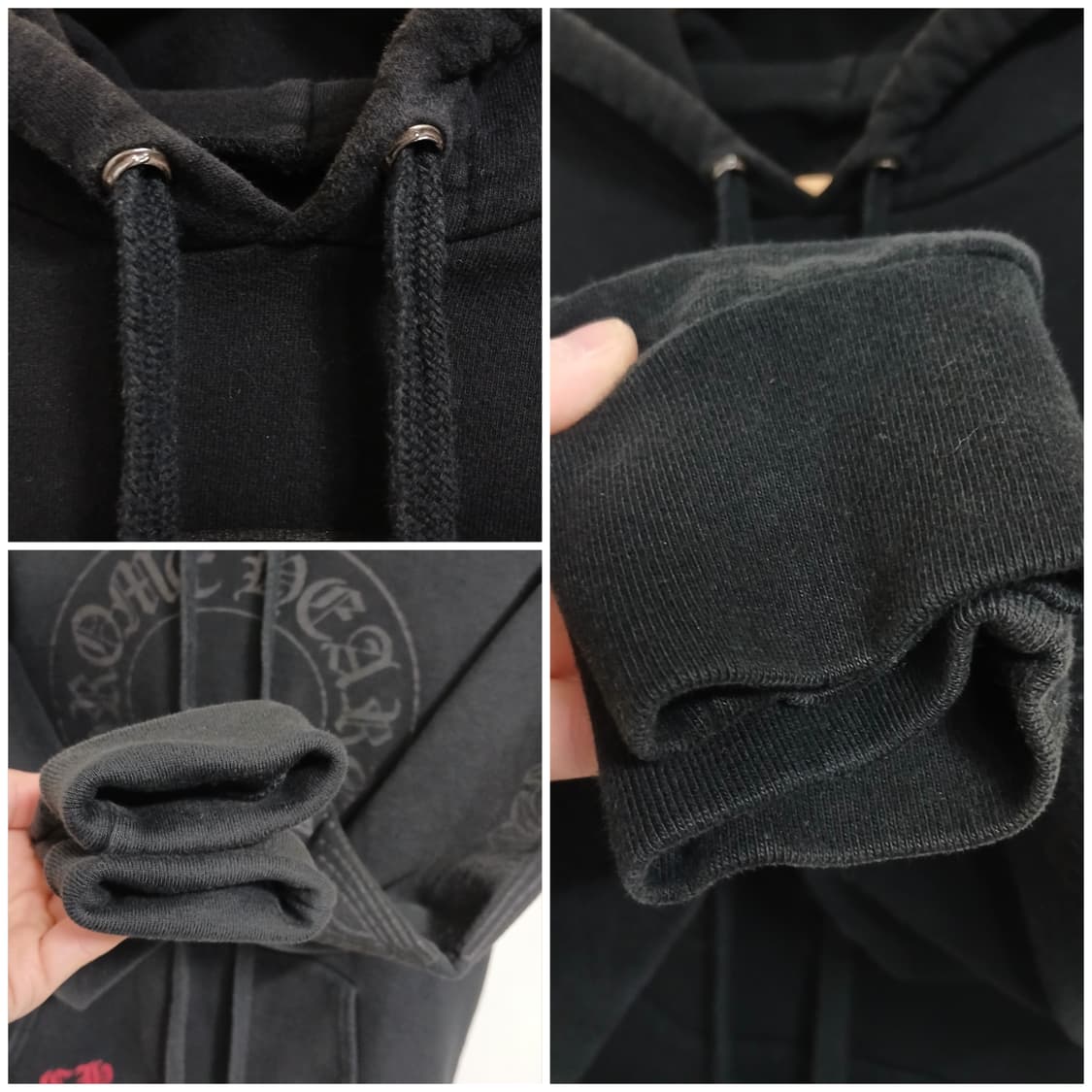 크롬하츠 / 매티보이 촘퍼 립 홀슈스 플로랄 후드 블랙 / M 상품이미지8