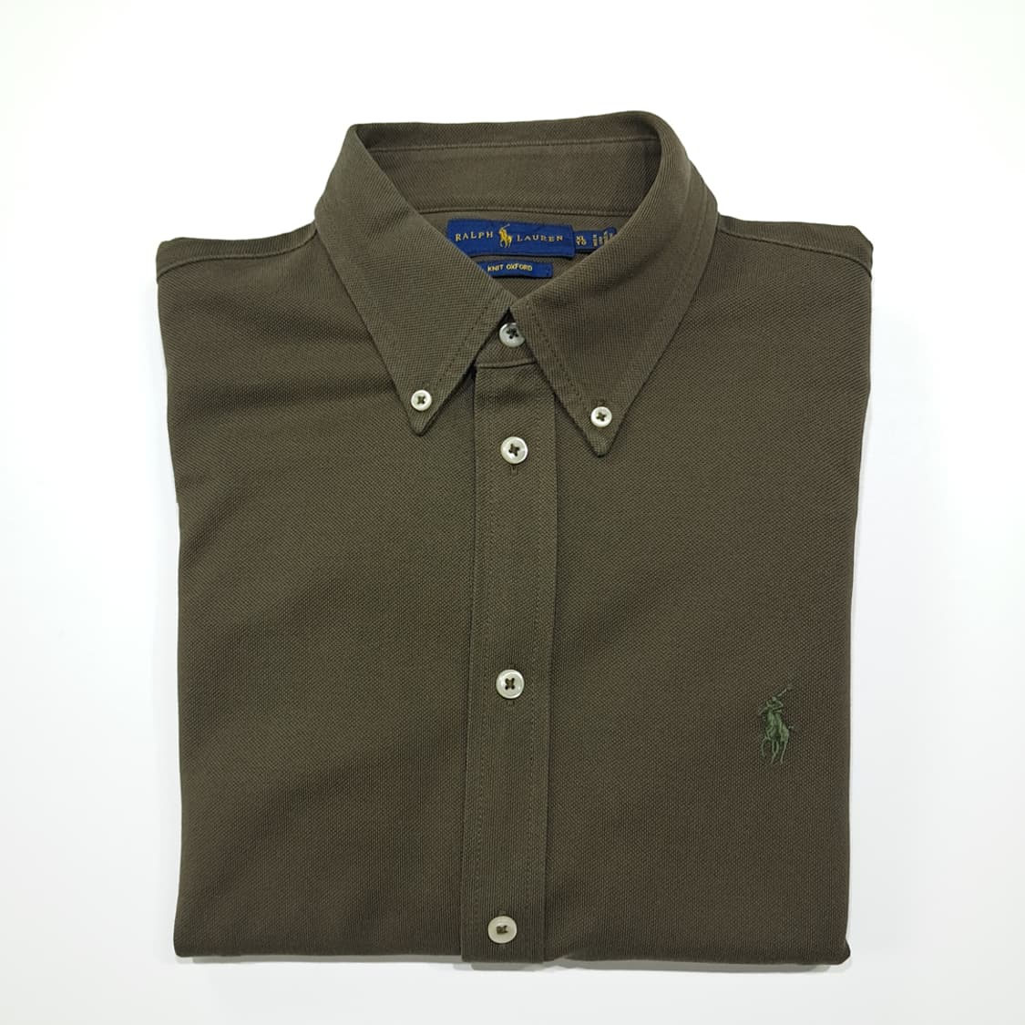 CK069 XL 폴로  버튼다운 올리브브라운 니트 옥스포드 셔츠 남방 상품이미지9