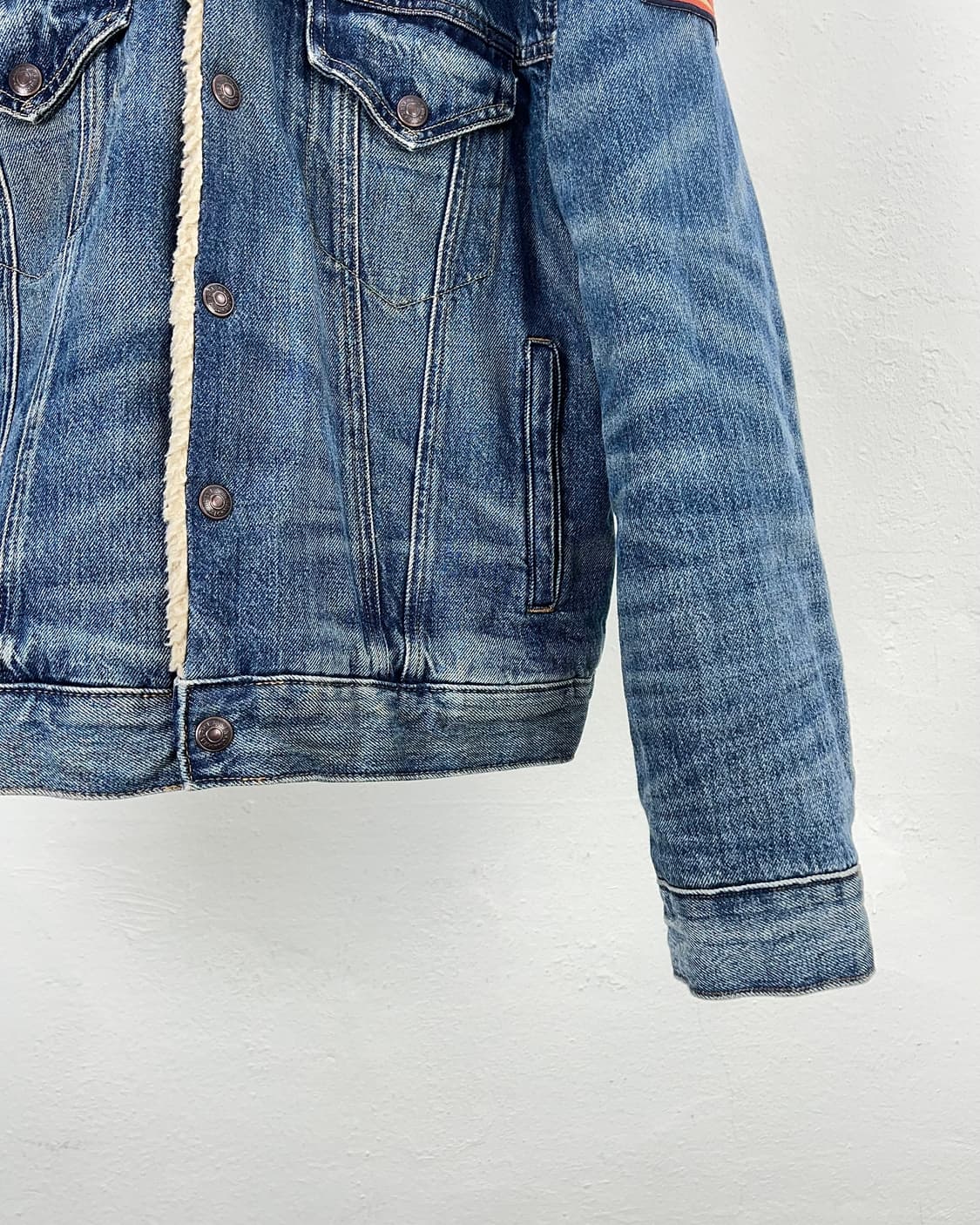 폴로 랄프로렌 덩가리 성조기 쉐르파 데님 트러커 자켓 상품이미지5