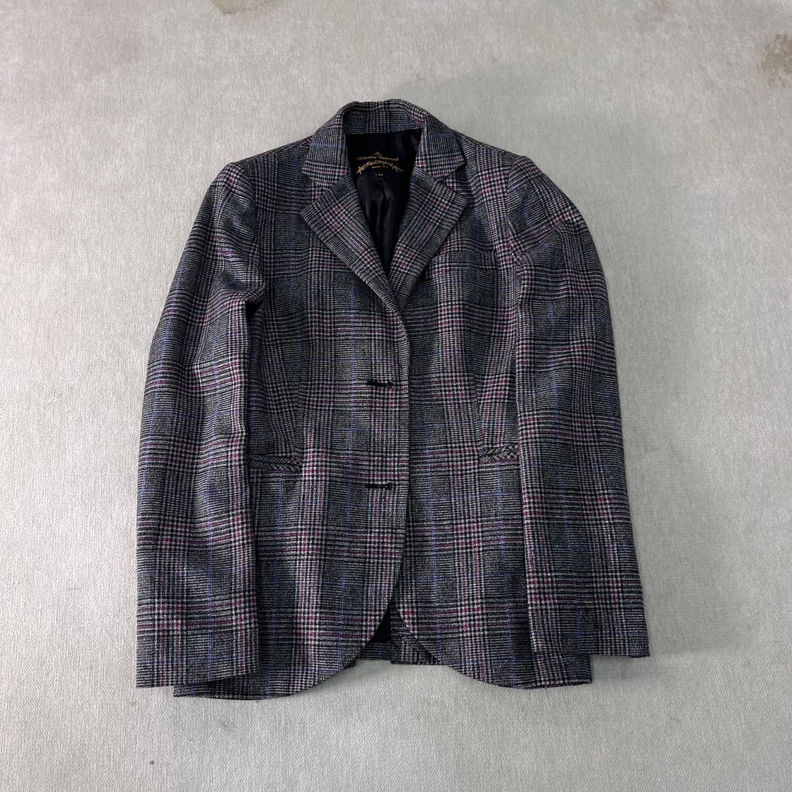 W 95 비비안웨스트우드 울 체크 블레이져 자켓 상품이미지1