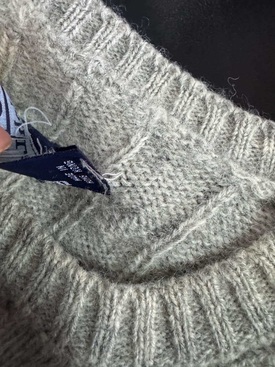 폴로 랄프로렌 램스울 케이블 니트 L 그레이 상품이미지4