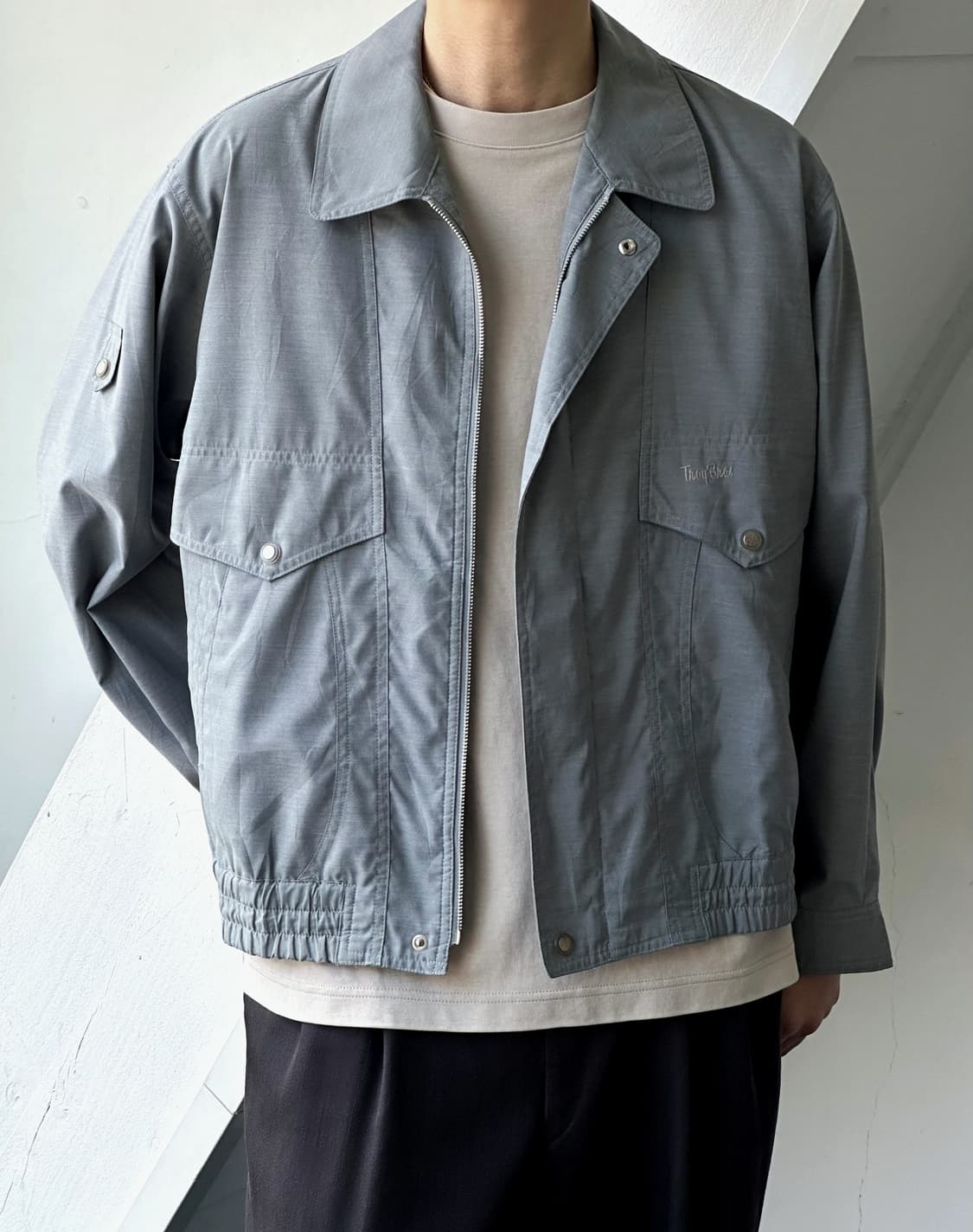High count fabric volume blouson 상품이미지4
