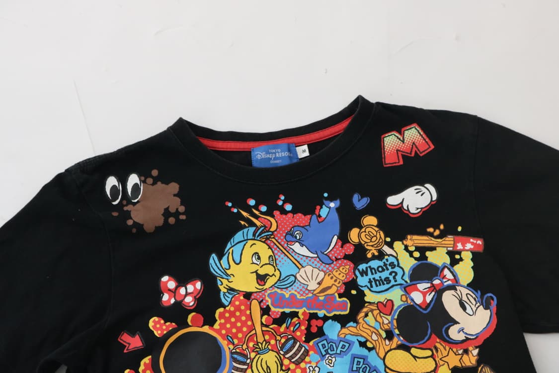 도쿄 디즈니 리조트 정품 미키 & 프렌즈 멀티 캐릭터 그래픽 티셔츠 M 상품이미지3