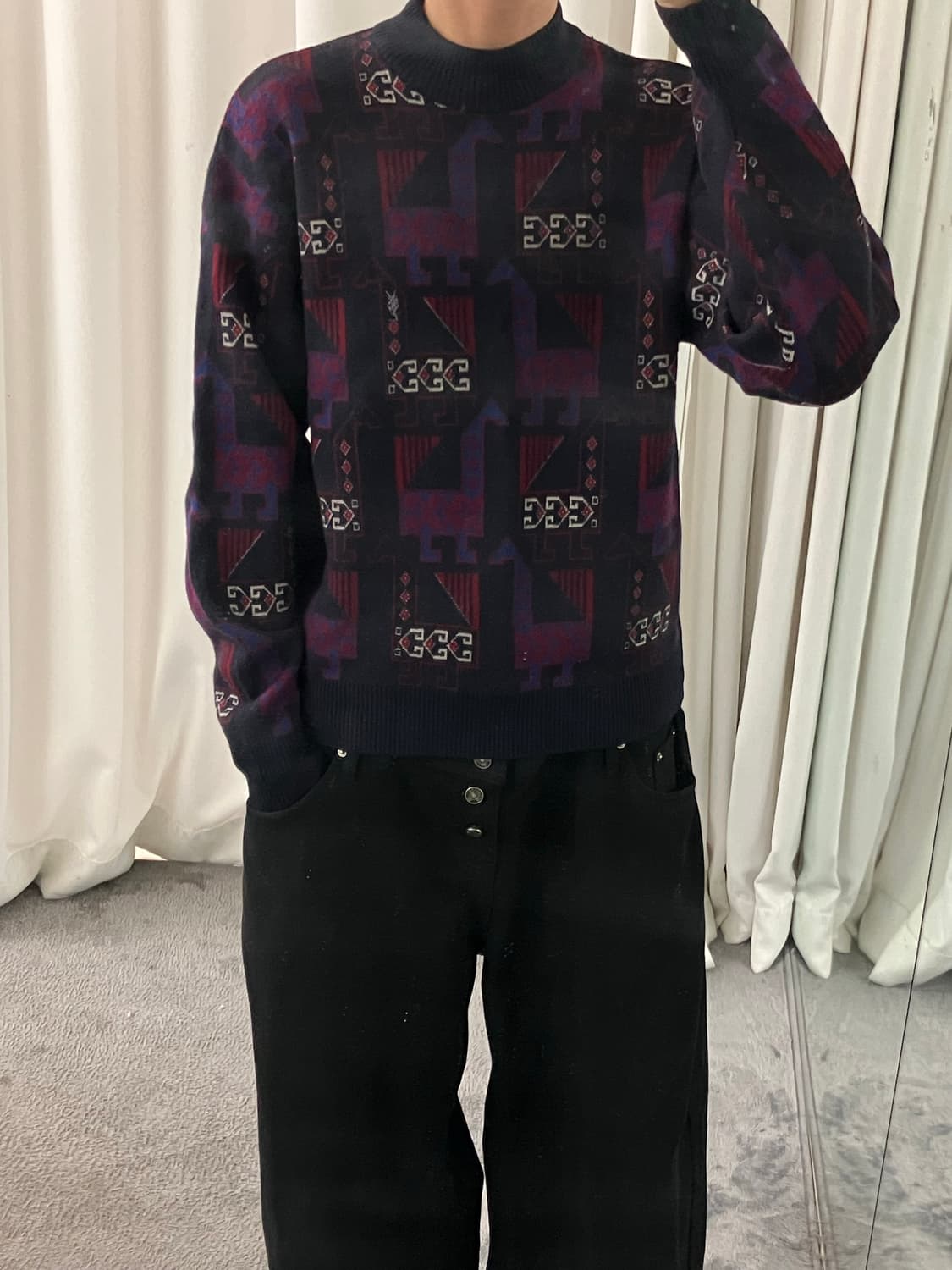 YSL 입생로랑 패턴 니트 100 상품이미지5