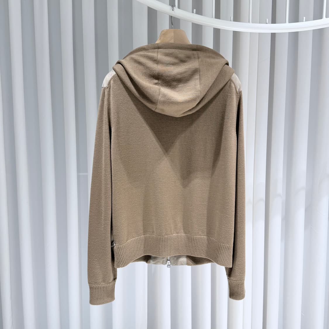 (A+/54) / 톰포드 다크샌드 스웨이드 울 니트 후드집업 상품이미지6