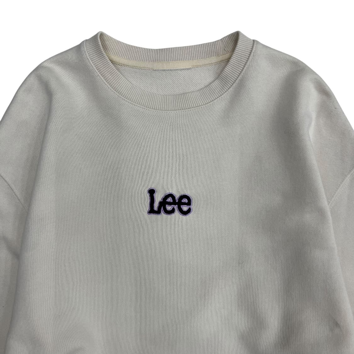 리 연보라자수 센터로고 아이보리 맨투맨 상품이미지4