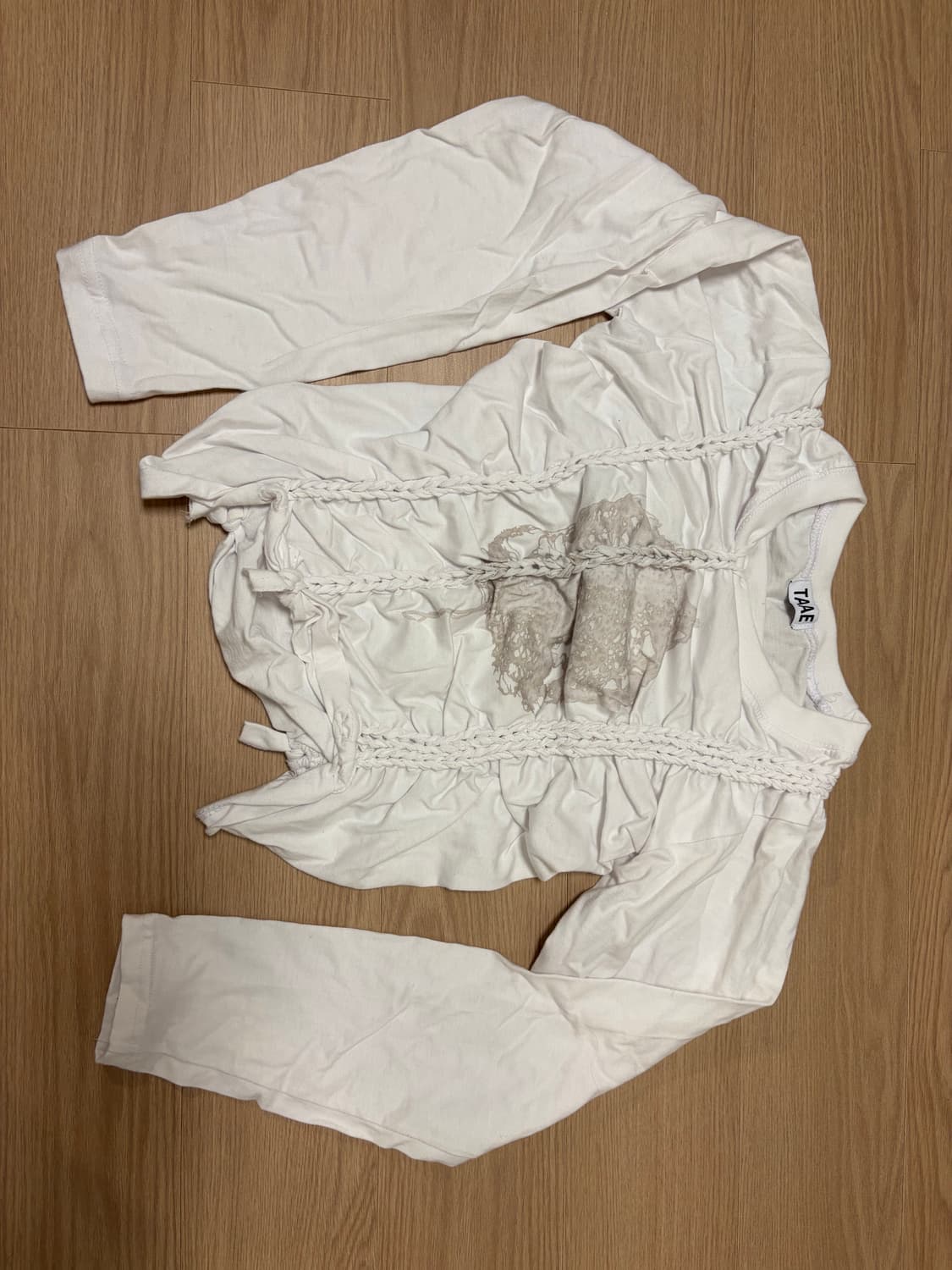 Taae 셔링 긴팔티셔츠 상품이미지2