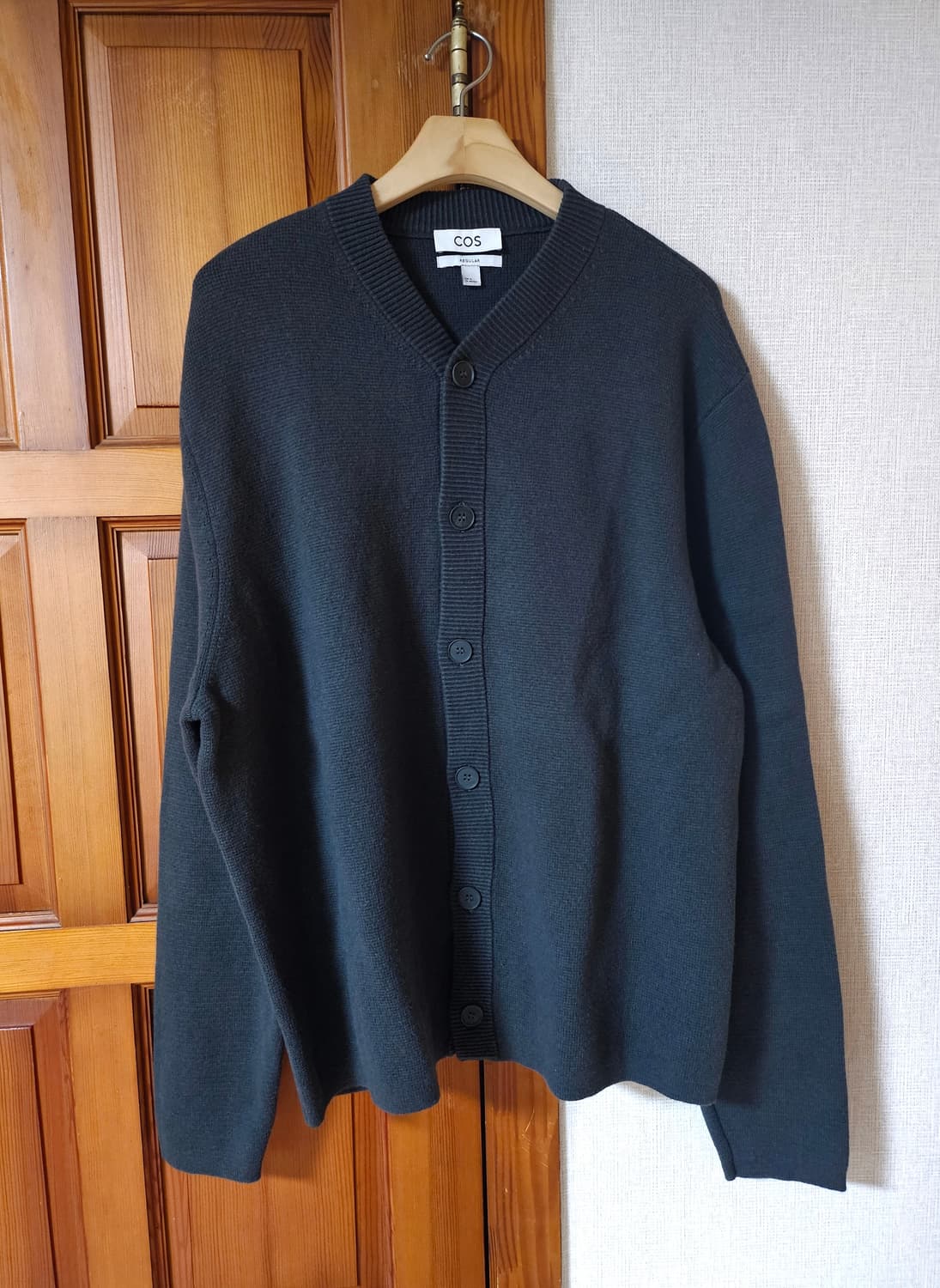 코스 미니멀 오버핏 니트가디건 블랙 XL 상품이미지1