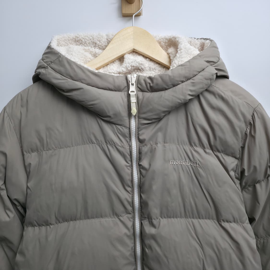 [L] 몽벨 리버시블 후리스 패딩 아이보리 상품이미지6