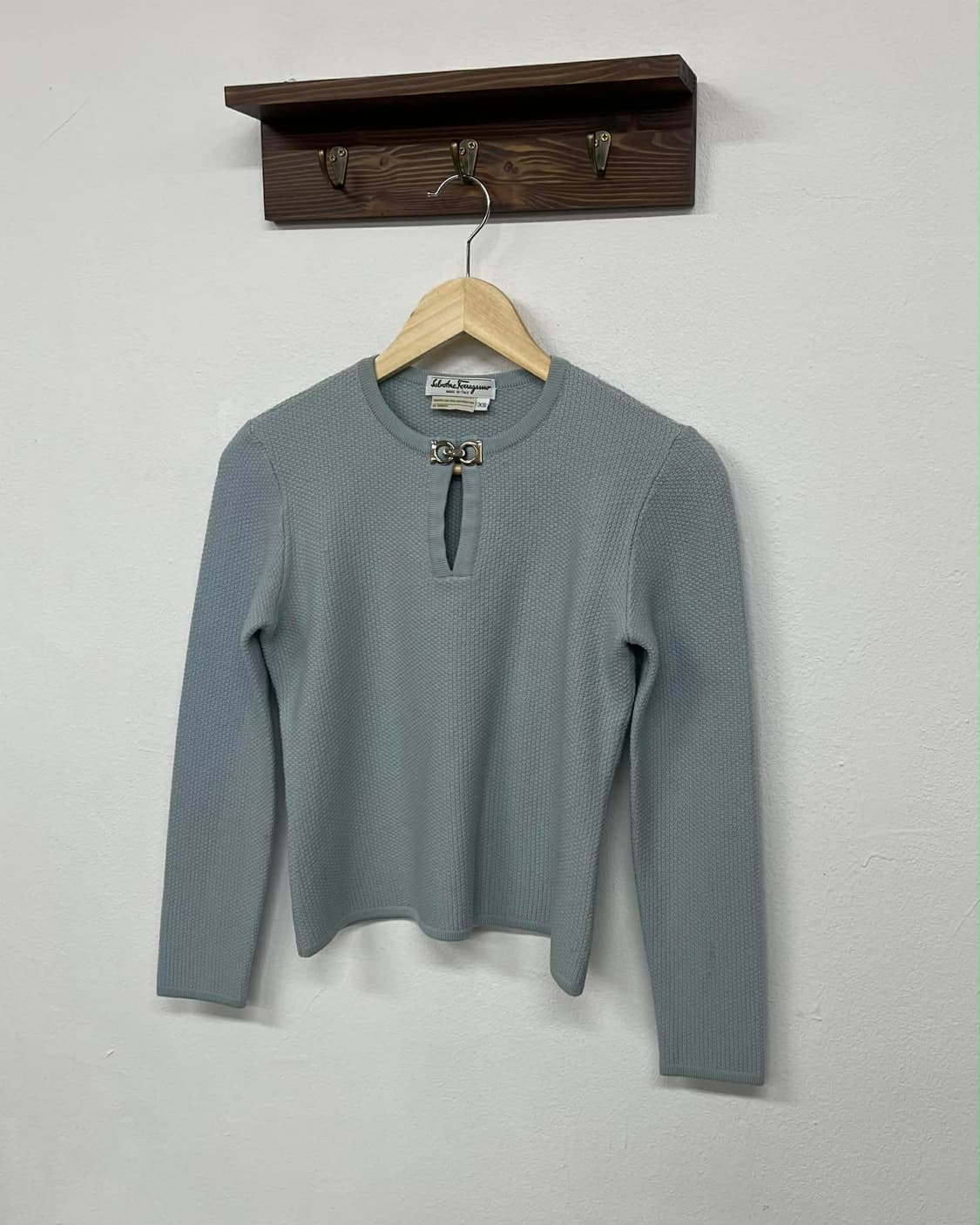 [XS] 살바토레 페라가모 은장 간치니 니트 슬리브 상품이미지4