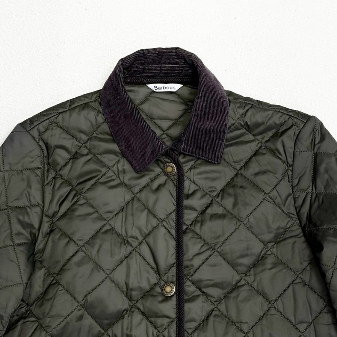 BARBOUR 보더 퀼팅 롱 자켓 36 상품이미지3