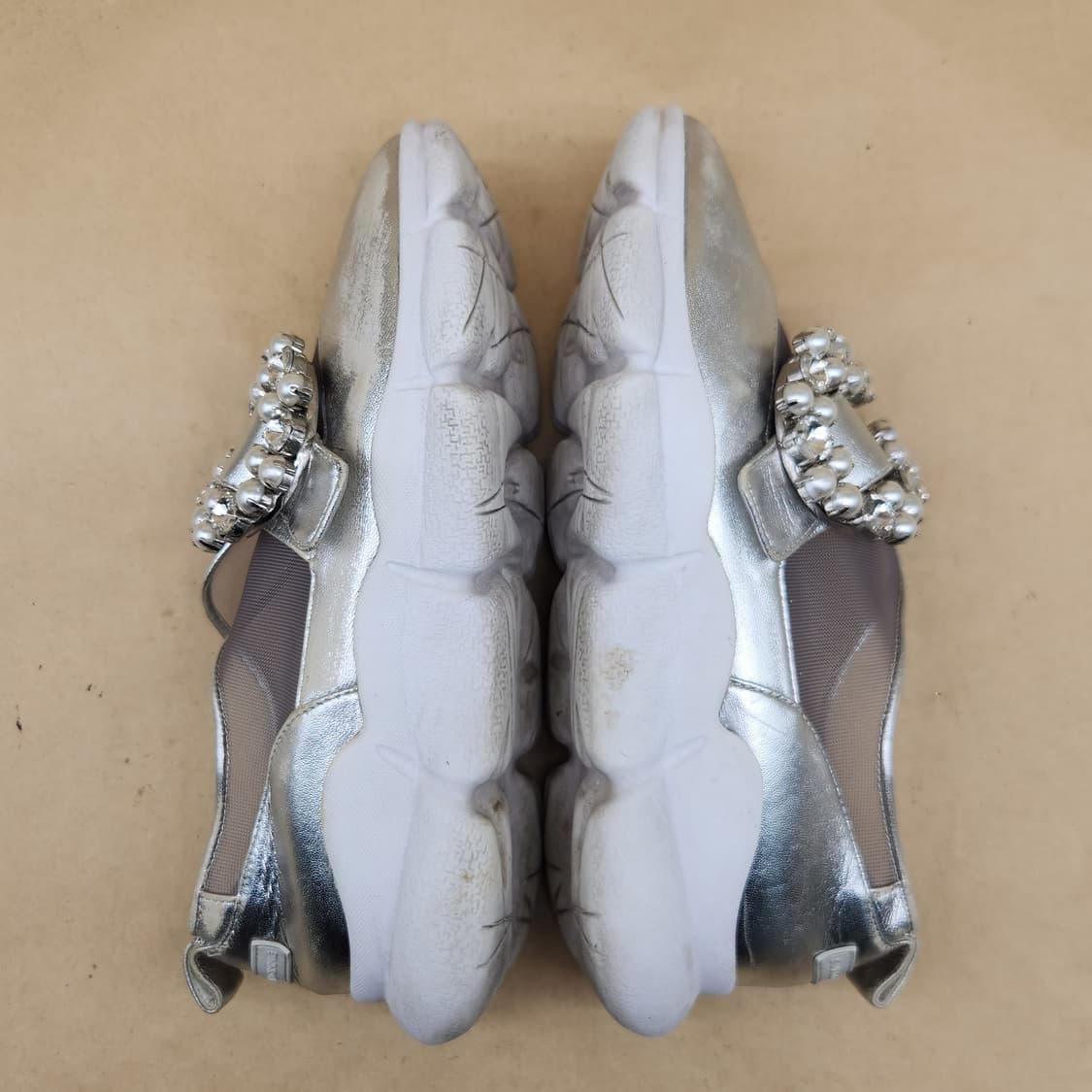 슈콤마보니 실버 여성스니커즈 235 굽4 상품이미지5