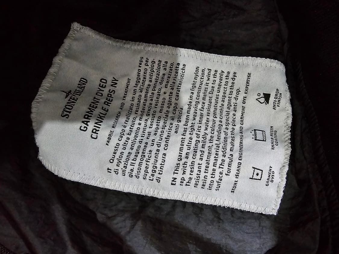 정품 스톤아일랜드 가먼트다이 크링클랩스 점퍼 자켓100 / L 상품이미지5