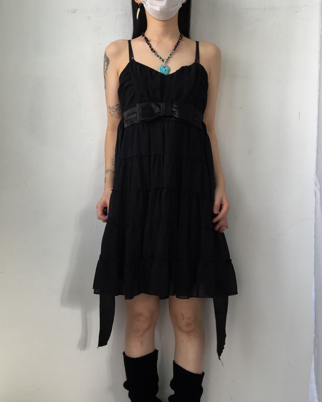 Ribbon point onepiece 상품이미지1