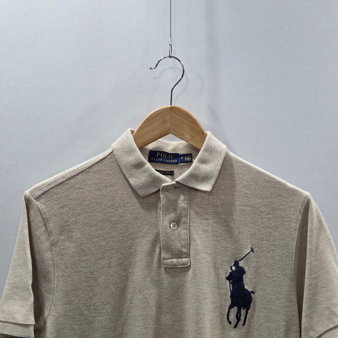 폴로랄프로렌 피케 카라 빅포니 반팔티 오트밀 M 상품이미지2