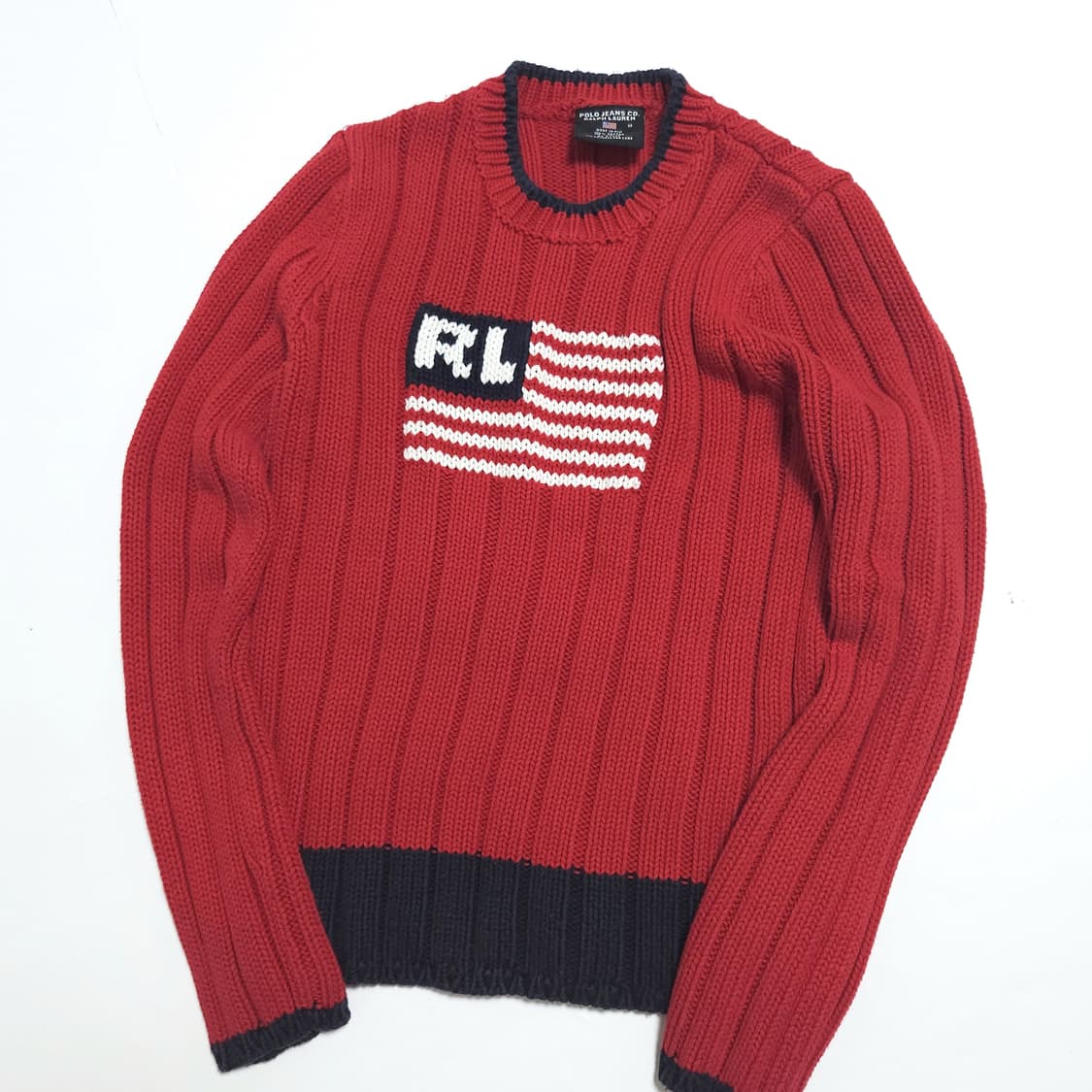 폴로 진스 랄프로렌 우먼 성조기 붙핏 니트 스웨터 상품이미지2