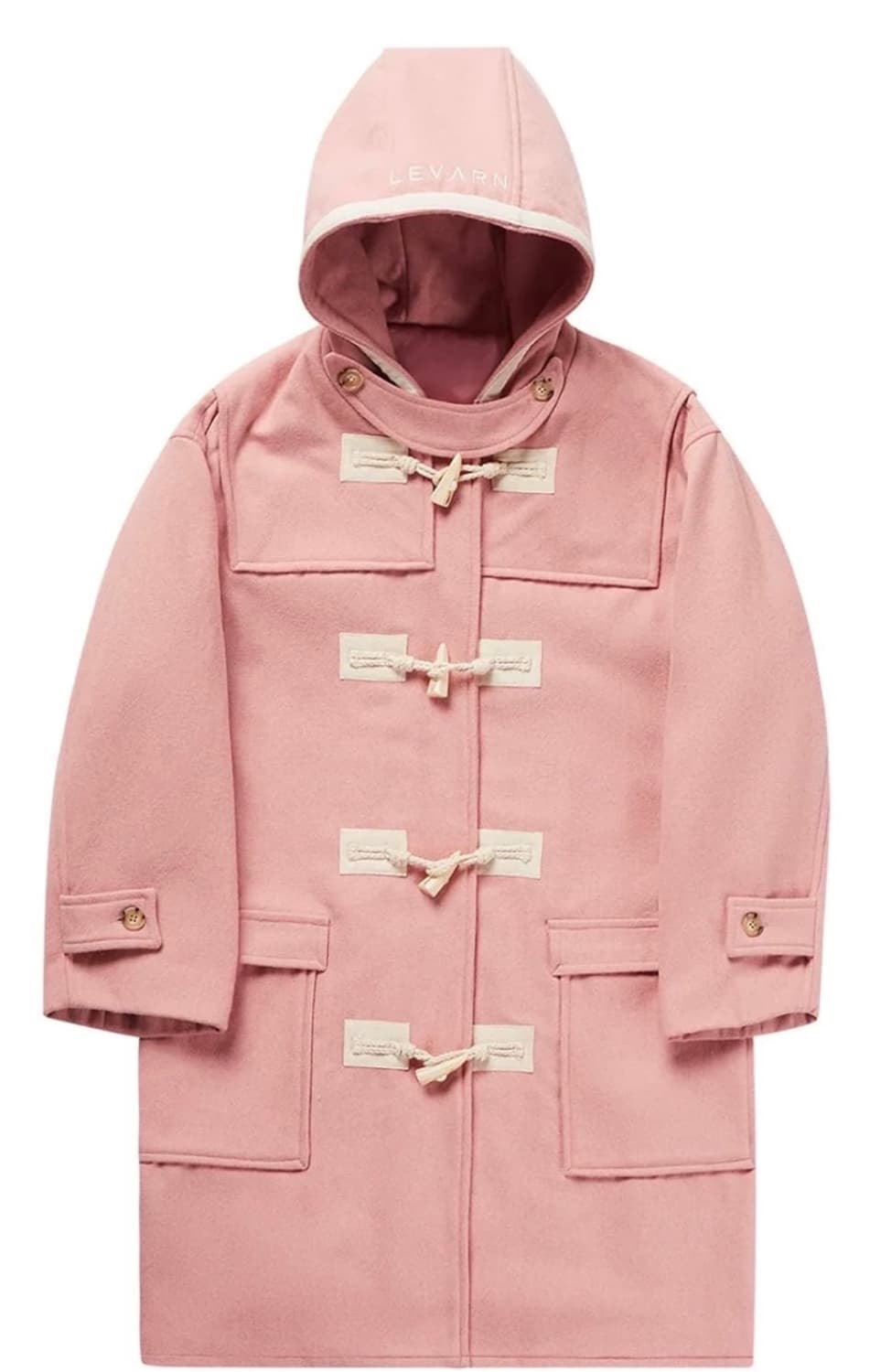 levarn 르반 더플코트 떡볶이코트 핑크 M 상품이미지3
