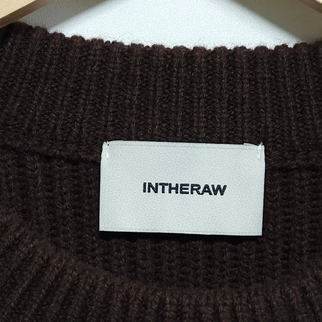 100)INTHERAW 인더로우 헤비울 니트 브라운 상품이미지4