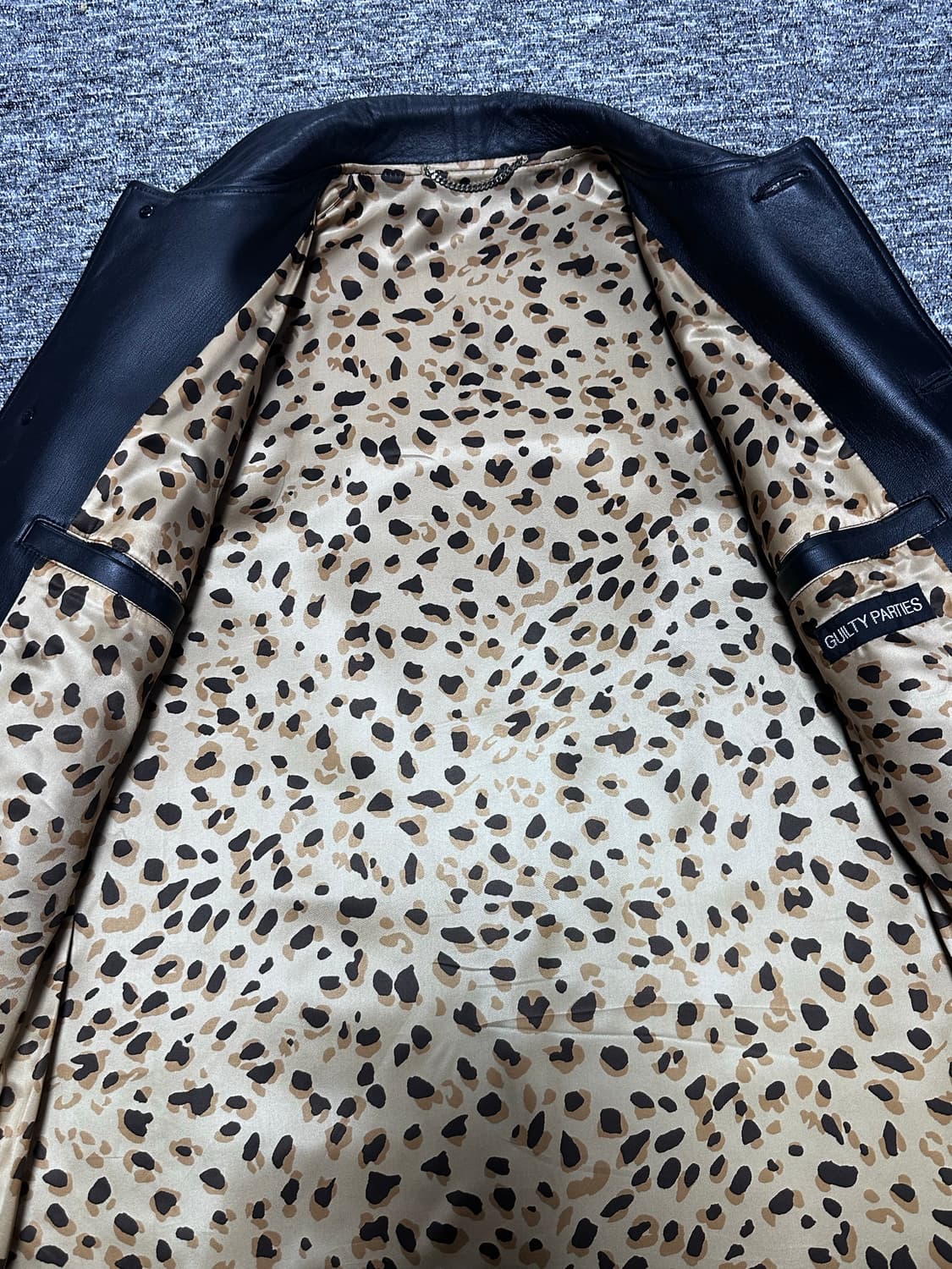 와코마리아 레더 카코트(레오파드) 상품이미지5